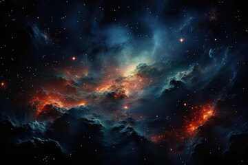 Fototapeta premium A view of the Milky Way galaxy, our cosmic home among billions of other galaxies. Generative Ai.