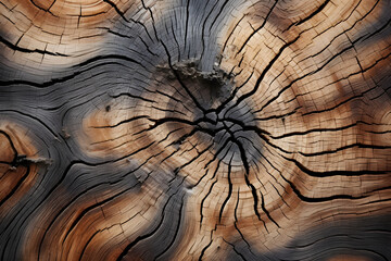Holzmacro: Natürliche Schönheit und Struktur in einer detailreichen Makroaufnahme
