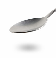 empty spoon on white background