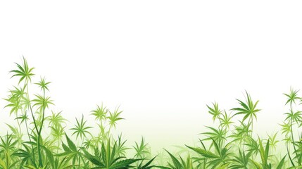 Abstract background with hemp leaves, green cannabis