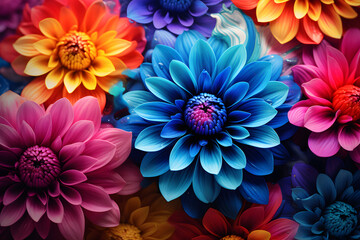 Fototapeta premium Bunte Blumen - Hintergrund