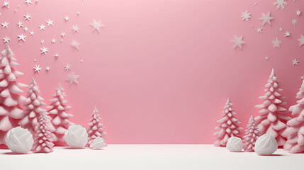 Pink christmas Theme wallpaer - Powered by Adobe