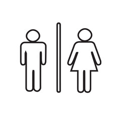 Male and female sign vector. Stock Vector Linear icon male and female. Flat design. Gender symbol. design template vector. 