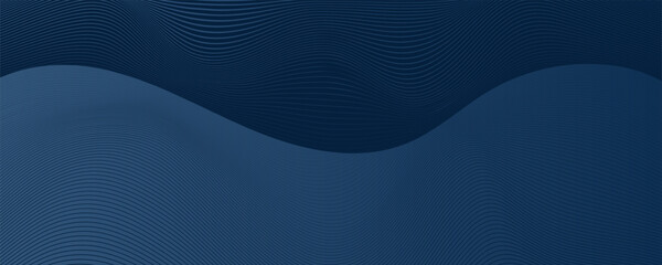 Dark blue background. Modern line stripes curve abstract presentation background. Luxury paper cut background - obrazy, fototapety, plakaty
