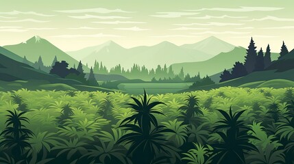 Fototapeta na wymiar banner of Soothing cannabis farm Cannabis strain