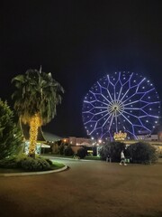 fountain at night