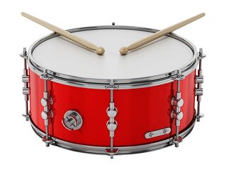 Snare drum set isolated on transparent background. 3D illustration