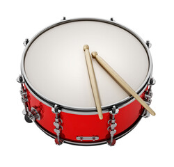 Fototapeta na wymiar Snare drum set isolated on transparent background. 3D illustration