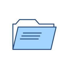 Folder related vector icon. Isolated on white background. Vector illustration