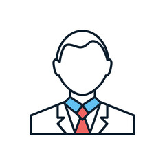 User related vector icon. Isolated on white background. Vector illustration