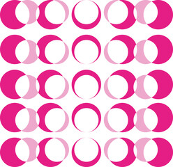 Ilustración abstracta en círculos. Arte secuencial de círculos.