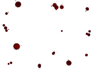 A scattering of bloody stains for Halloween.