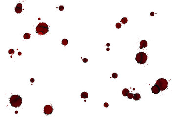 A scattering of bloody stains for Halloween.