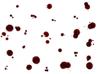 A scattering of bloody stains for Halloween.