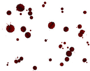 A scattering of bloody stains for Halloween.