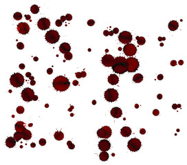 Drops of blood for Halloween decoration.