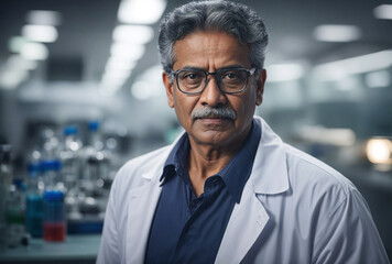 Obraz premium male scientist portrait in the laboratory