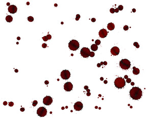 Design of stains and blood for Halloween.