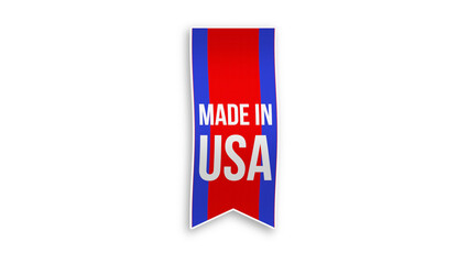Made In USA Waving Banner Badge Element