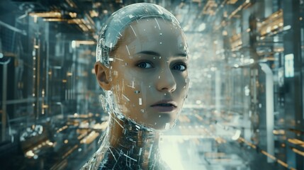 a hyper-realistic scene showcasing the artistry of Machine Learning, where data and models converge to unlock new realms of knowledge