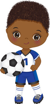 soccer player holding ball, blue uniform clip art preview