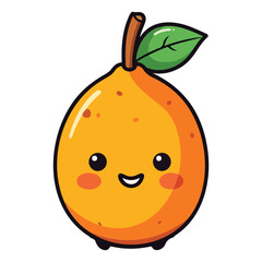 Cute Mango Character vector, print ready, editable, eps mango, cartoon illustration