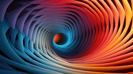 Abstract Digital Artwork with Optical Illusion