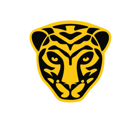 Tiger head logo jaguar design cartoon leopard PNG symbol