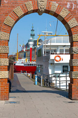 Naklejka premium Emden, city harbour