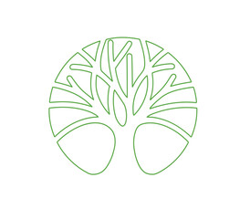 Tree logo image creative cartoon PNG design