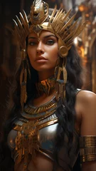 Fotobehang  Cleopatra VII Philopator was the last queen of Hellenistic Egypt from the Macedonian Ptolemaic dynasty, Egyptian queen, beautiful portrait, grandeur elegance luxury . © Ruslan Batiuk