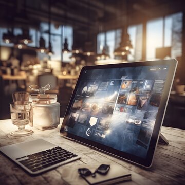 Exploring the Intricacies of E-commerce: A Detailed Representation of Modern Online Shopping Platforms and their Significant Role in Shaping our Digital Economy - Concept Art #73 Generative AI
