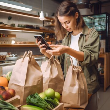 Promoting Eco-Friendly Shopping: A Captivating Illustration on Sustainable Packaging and Green Consumerism, Crucial Concepts for Modern Online Businesses Adapting to Generative AI