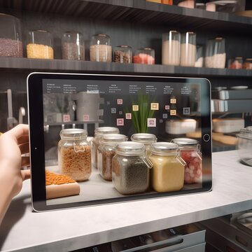 Smart Grocery Shopping: Evolving Ecommerce Technology & Seamless Online Delivery Concept - A Creative Depiction of the Revolutionized Digital Marketplace and Consumer Convenience Generative AI