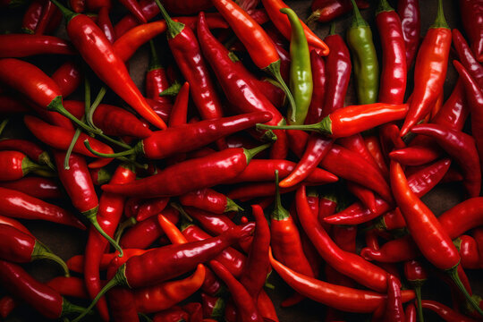 Spicy red chili pepper, eat local, organic market food