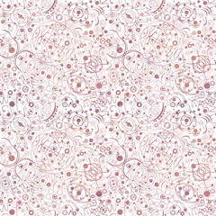 Abstract seamless pattern on transparent background. Paper texture, pink watercolor stains and splashes of golden glitter on pattern. (pattern: sp06b)