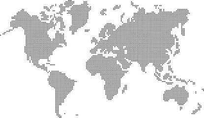 Fototapeta na wymiar Background World Map Circle Dots