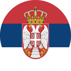 Serbia Flag Round Icon - 653480310
