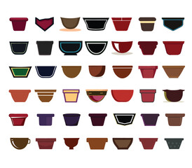 Collection pot vase decoration illustration set vector image 