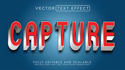 Obraz premium 3D Text Effect _Fully Editable and Scalable Vector (Capture)