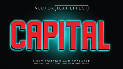 3D Text Effect _Fully Editable and Scalable Vector (Capital)