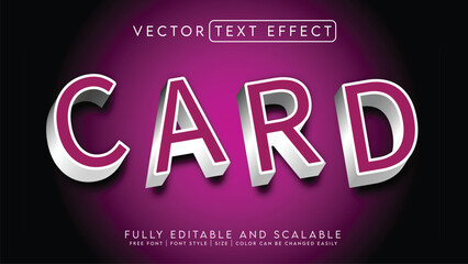 3D Text Effect _Fully Editable and Scalable Vector (Card)