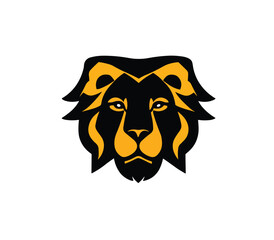 Lion head logo PNG design vector illustration