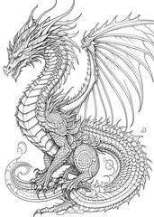 Enchanting Dragon Coloring Book Pages for Creative Adventures