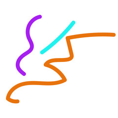 Colorful scribble abstract vector 