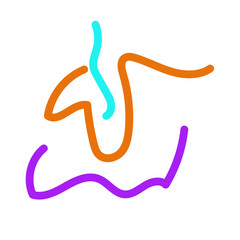 Colorful scribble abstract vector 