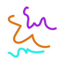 Colorful scribble abstract vector 