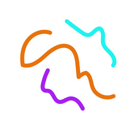 Colorful scribble abstract vector 