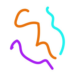 Colorful scribble abstract vector 