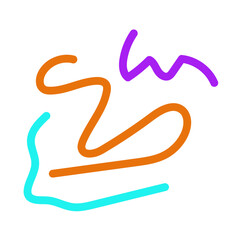 Colorful scribble abstract vector 